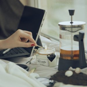 شمع سفید رز