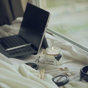 شمع سفید لوندر