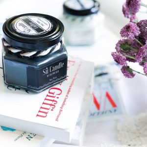 ست شمع سفید وانیل و مشکی قهوه