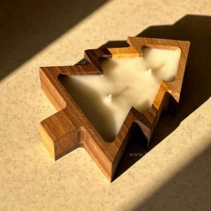 شمع چوبی طرح کاج