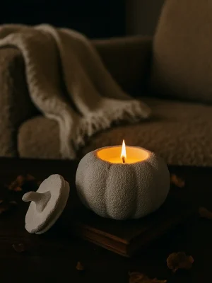 شمع معطر سویا شات کدو صبح پاییزی