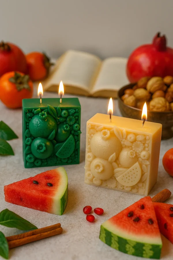 شمع کتیبه یلدا