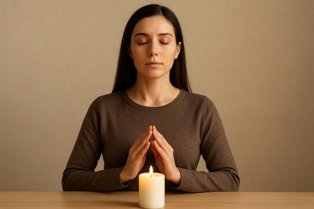 تمرین تنفس عمیق با شمع