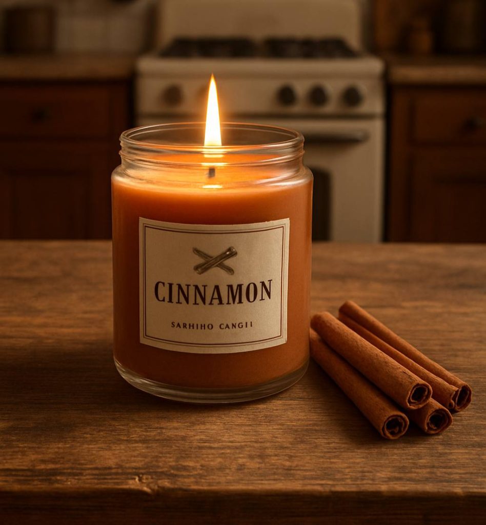 شمع و اسانس رایحه دارچین