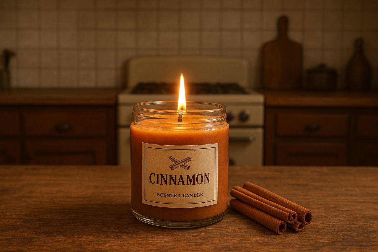 شمع و اسانس رایحه دارچین