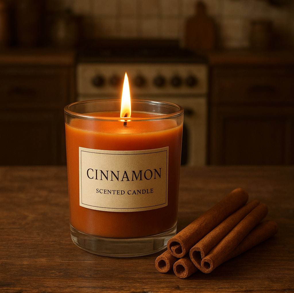 شمع و اسانس رایحه دارچین