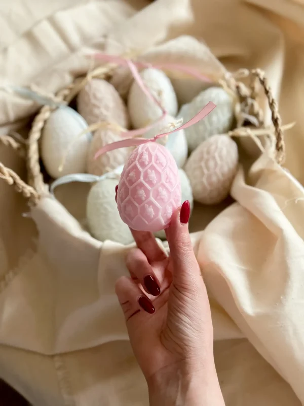 شمع هفت سین ۱۴۰۵ مدل تخم‌مرغی | شمع نوروزی سویا