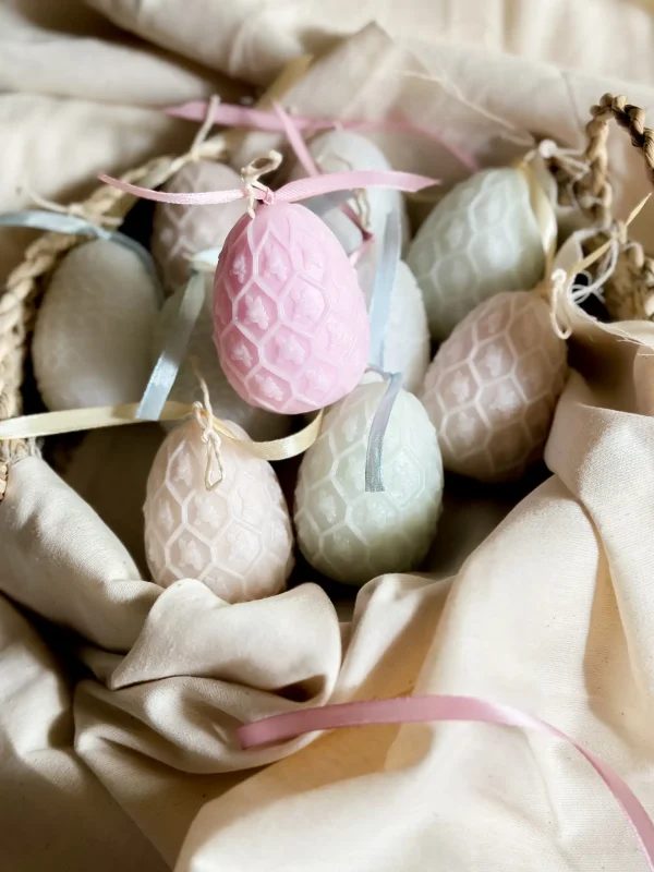 شمع هفت سین ۱۴۰۵ مدل تخم‌مرغی | شمع نوروزی سویا