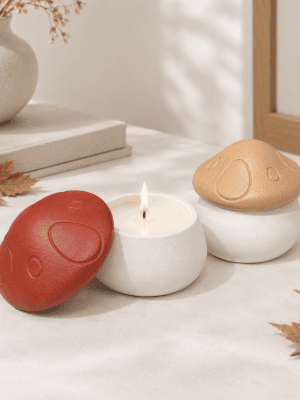شمع معطر پاییزی قارچی